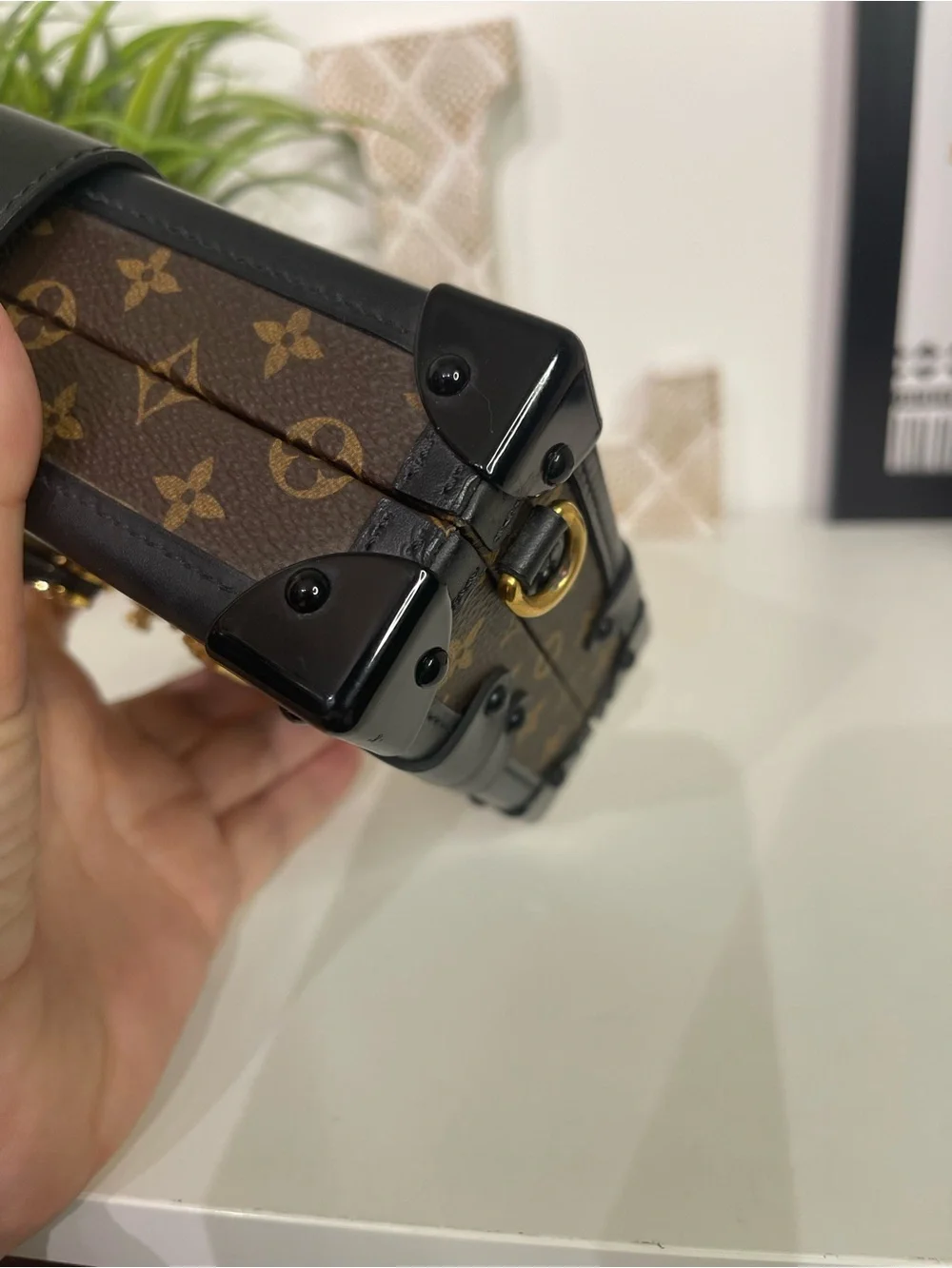 Louis Vuitton Brown Monogram Petite Malle Crossbody Bag